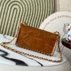 Chanel Vintage Embossed Drawstring Edge CF Flap Bag