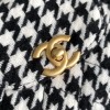 Chanel Black and White Houndstooth Pattern Exquisite Diamond Double C Chain Bag Chanel Black and White Houndstooth Pattern Exquisite Diamond Double C Chain Bag