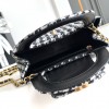 Chanel Black and White Houndstooth Pattern Exquisite Diamond Double C Chain Bag Chanel Black and White Houndstooth Pattern Exquisite Diamond Double C Chain Bag