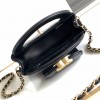 Chanel Diamond Pattern Exquisite Black Leather Diamond Pattern Double C Chain Bag Chanel Diamond Pattern Exquisite Black Leather Diamond Pattern Double C Chain Bag