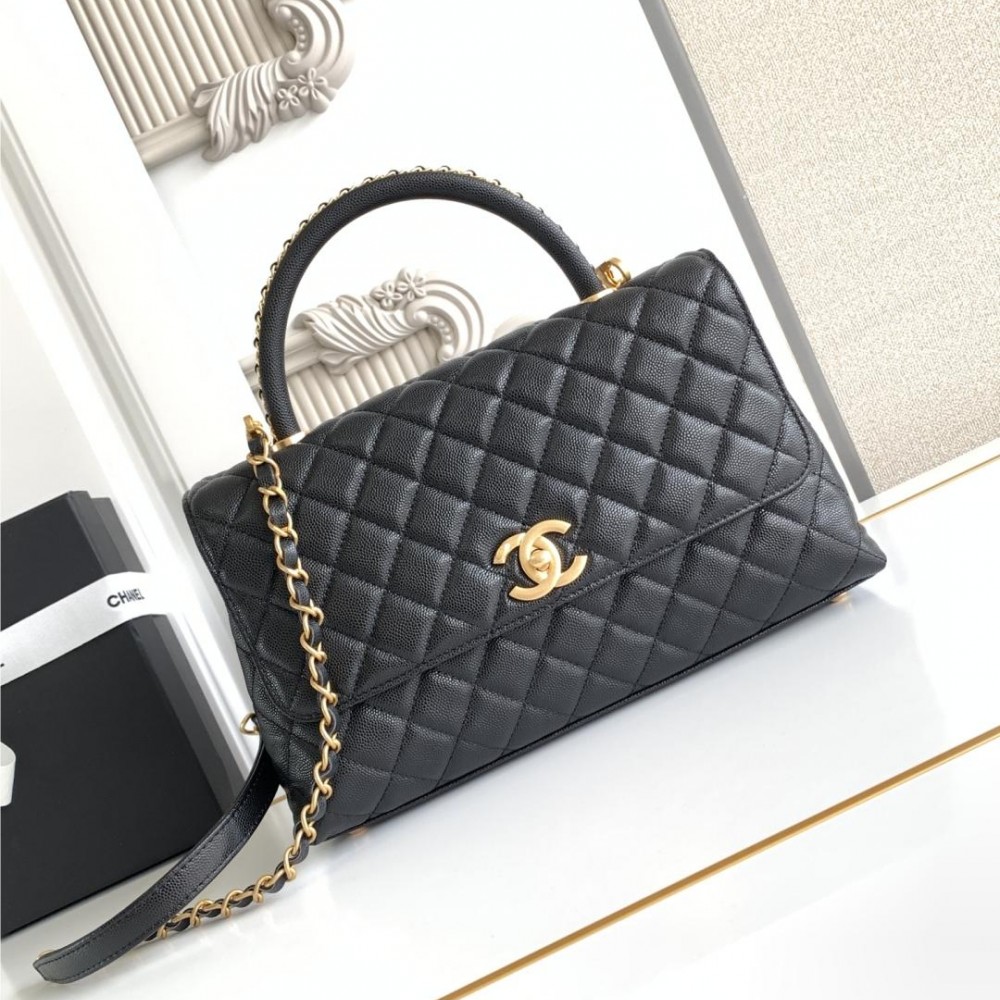Chanel Classic Black Diamond Check Large Classic Flap Chain Bag Chanel Classic Black Diamond Check Large Classic Flap Chain Bag