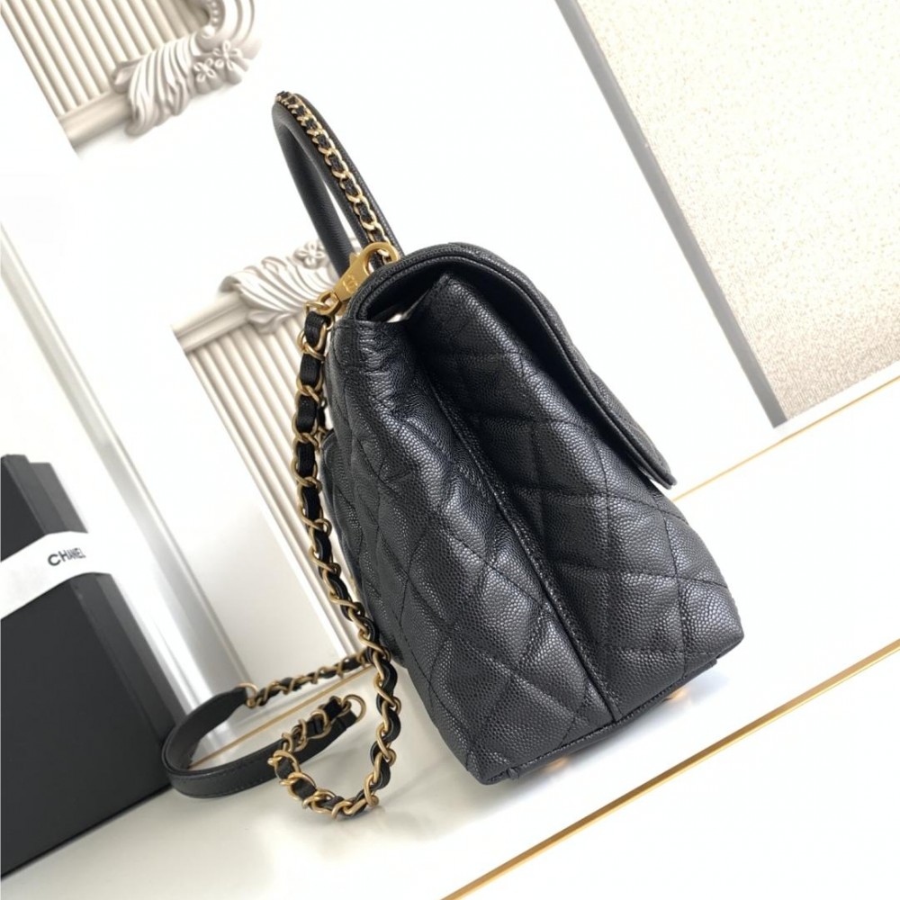 Chanel Classic Black Diamond Check Large Classic Flap Chain Bag Chanel Classic Black Diamond Check Large Classic Flap Chain Bag
