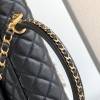 Chanel Classic Black Diamond Check Large Classic Flap Chain Bag Chanel Classic Black Diamond Check Large Classic Flap Chain Bag