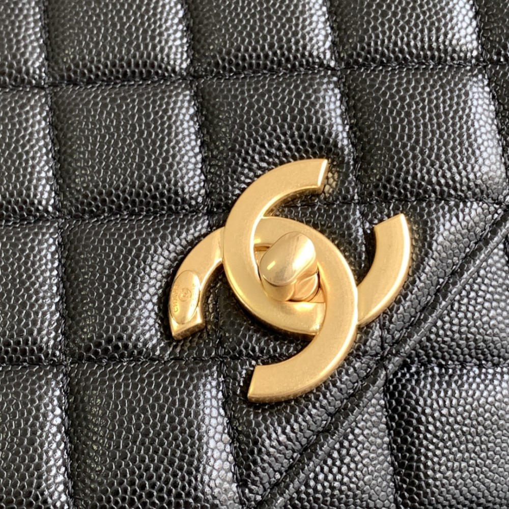 Chanel Classic Black Diamond Check Large Classic Flap Chain Bag Chanel Classic Black Diamond Check Large Classic Flap Chain Bag