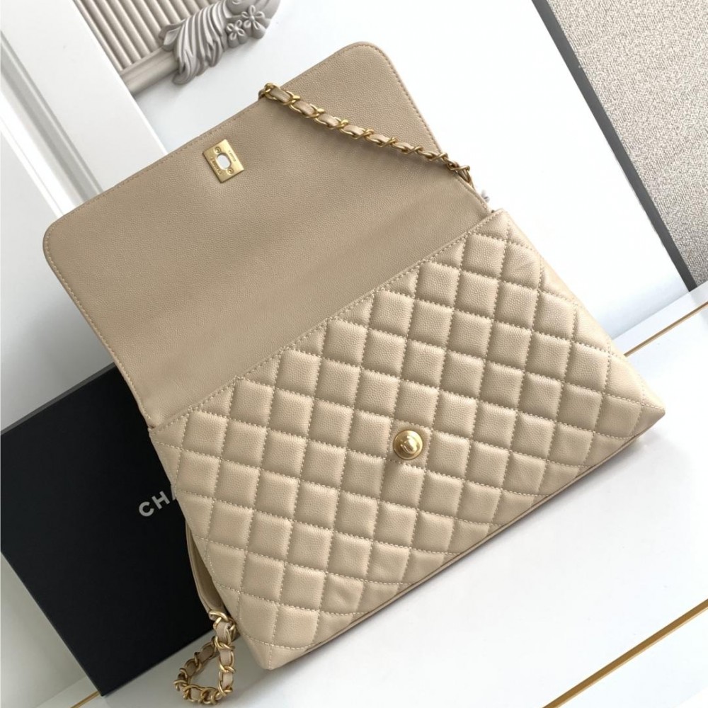 Chanel Classic Cream White Diamond Check Large Classic Flap Chain Bag Chanel Classic Cream White Diamond Check Large Classic Flap Chain Bag