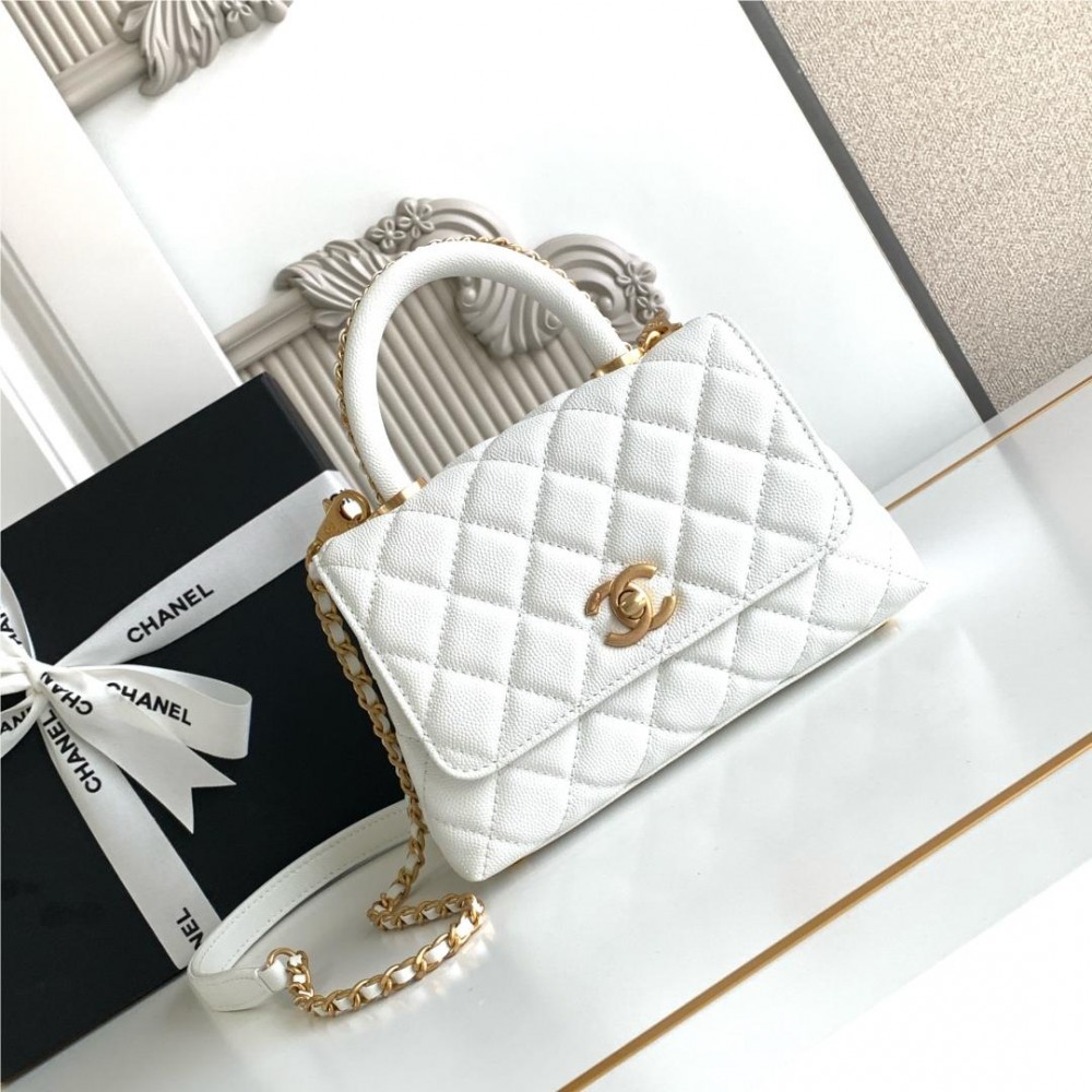 Chanel Classic Pure White Diamond Check Large Classic Flap Chain Bag Chanel Classic Pure White Diamond Check Large Classic Flap Chain Bag