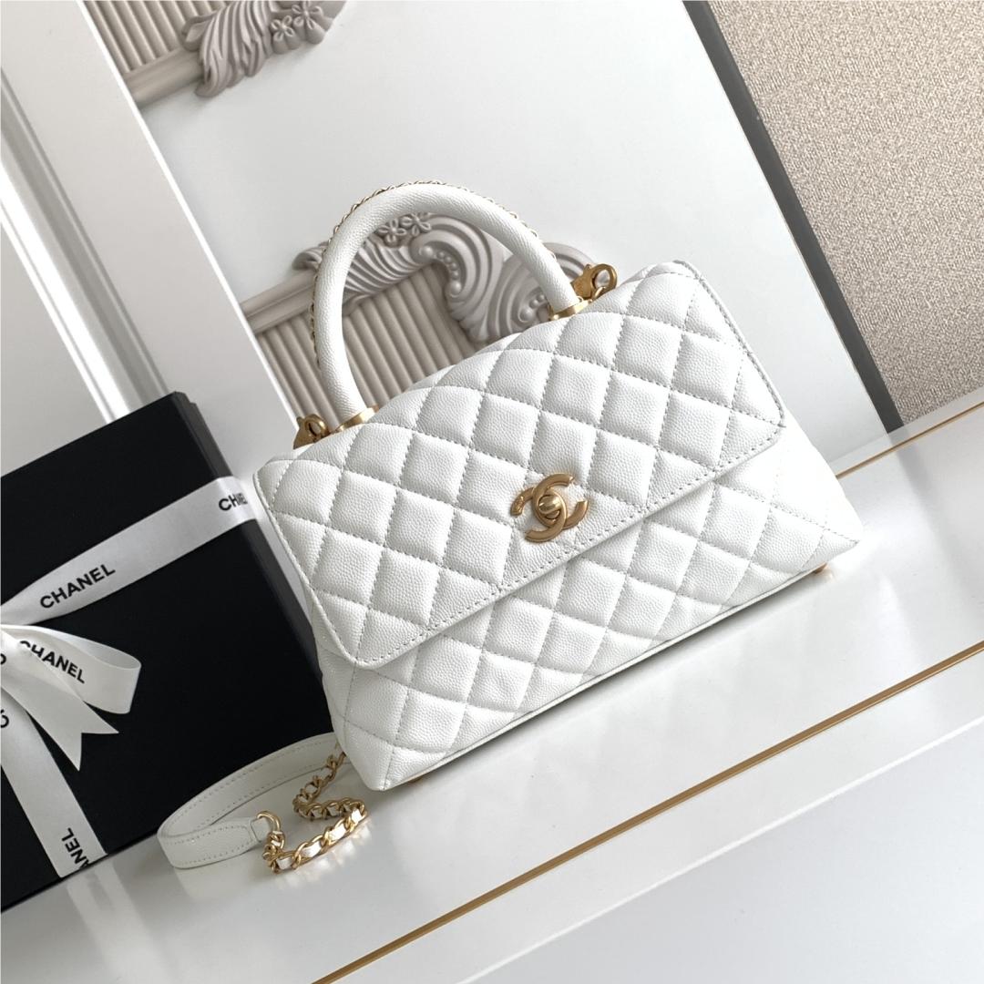 Chanel classic pure white diamond check medium Classic Flap chain bag Chanel classic pure white diamond check medium Classic Flap chain bag