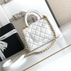 Chanel Classic Pure White Diamond Check Large Classic Flap Chain Bag Chanel Classic Pure White Diamond Check Large Classic Flap Chain Bag
