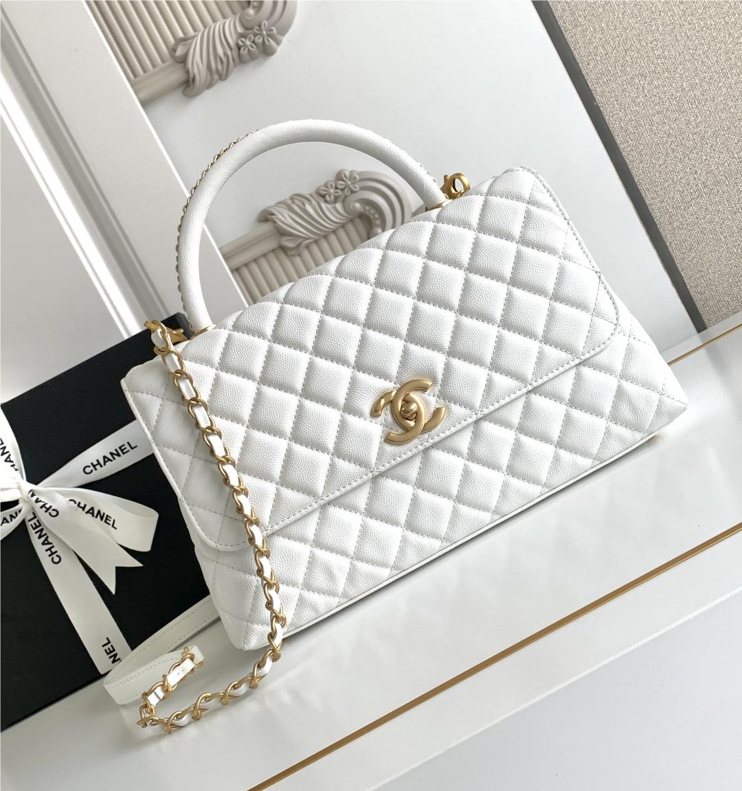 Chanel Classic Pure White Diamond Check Large Classic Flap Chain Bag Chanel Classic Pure White Diamond Check Large Classic Flap Chain Bag