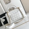 Chanel Classic Pure White Diamond Check Large Classic Flap Chain Bag Chanel Classic Pure White Diamond Check Large Classic Flap Chain Bag