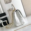 Chanel Classic Pure White Diamond Check Large Classic Flap Chain Bag Chanel Classic Pure White Diamond Check Large Classic Flap Chain Bag