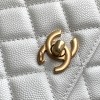 Chanel classic pure white diamond check medium Classic Flap chain bag Chanel classic pure white diamond check medium Classic Flap chain bag