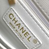 Chanel Classic Pure White Diamond Check Large Classic Flap Chain Bag Chanel Classic Pure White Diamond Check Large Classic Flap Chain Bag