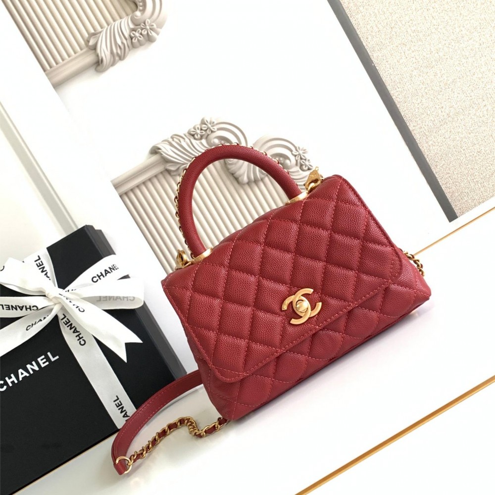 Chanel Classic Red Diamond Check Small Classic Flap Chain Bag Chanel Classic Red Diamond Check Small Classic Flap Chain Bag