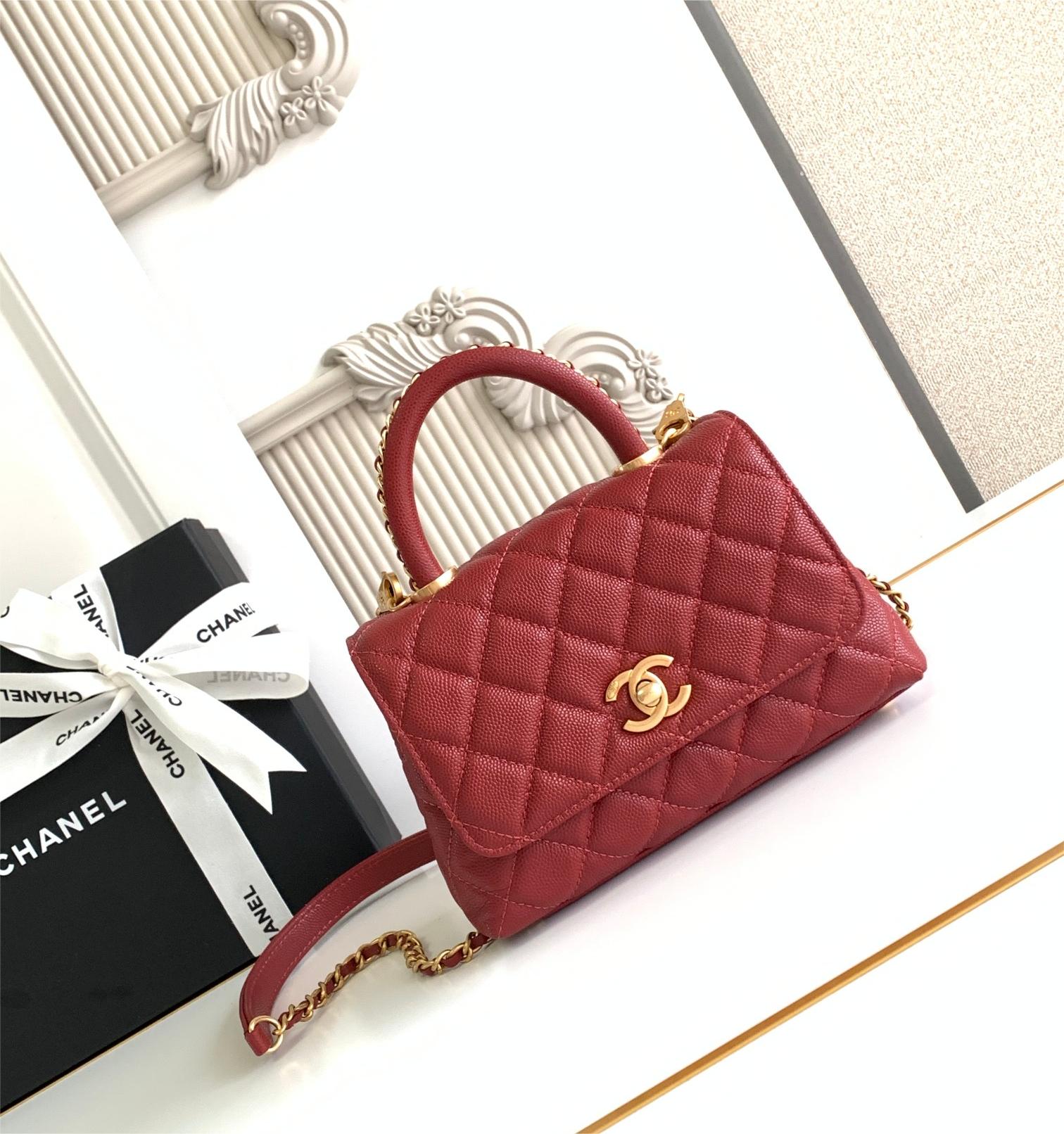 Chanel Classic Red Diamond Check Small Classic Flap Chain Bag Chanel Classic Red Diamond Check Small Classic Flap Chain Bag