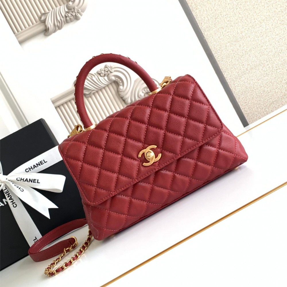Chanel Classic Red Diamond Check Medium Classic Flap Chain Bag Chanel Classic Red Diamond Check Medium Classic Flap Chain Bag