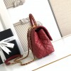 Chanel Classic Red Diamond Check Medium Classic Flap Chain Bag Chanel Classic Red Diamond Check Medium Classic Flap Chain Bag
