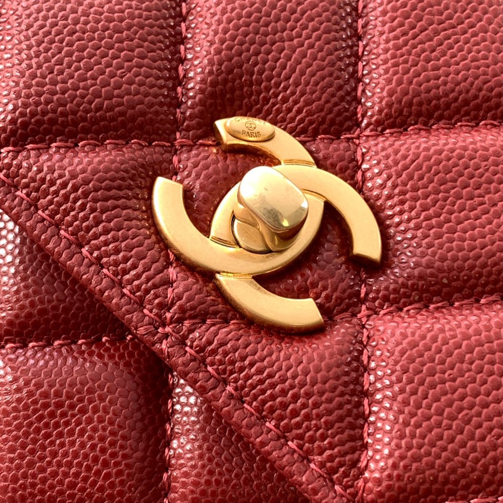 Chanel Classic Red Diamond Check Medium Classic Flap Chain Bag Chanel Classic Red Diamond Check Medium Classic Flap Chain Bag