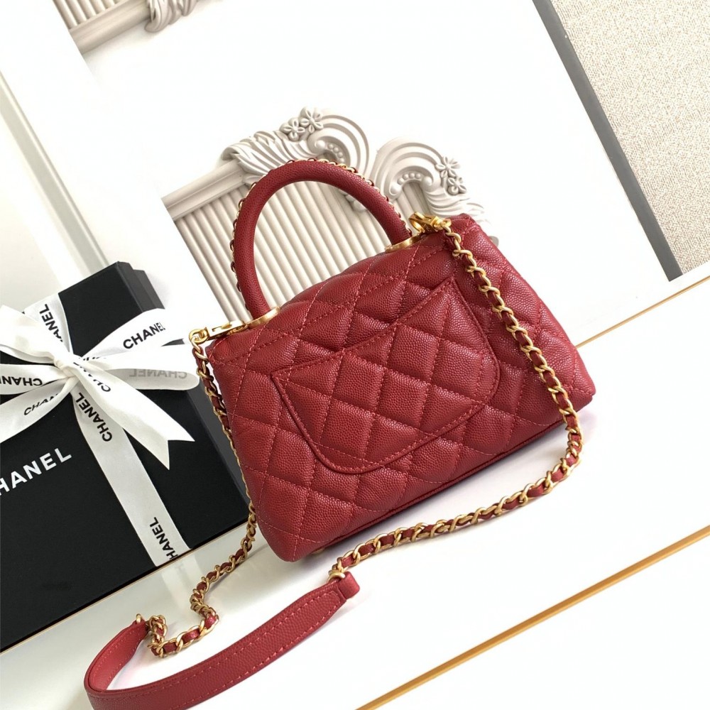 Chanel Classic Red Diamond Check Medium Classic Flap Chain Bag Chanel Classic Red Diamond Check Medium Classic Flap Chain Bag