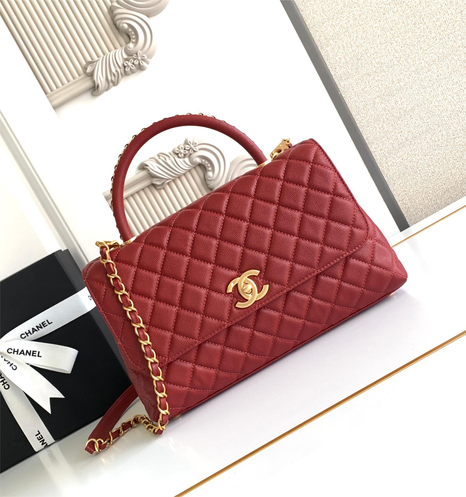 Chanel Classic Red Diamond Check Large Classic Flap Chain Bag Chanel Classic Red Diamond Check Large Classic Flap Chain Bag
