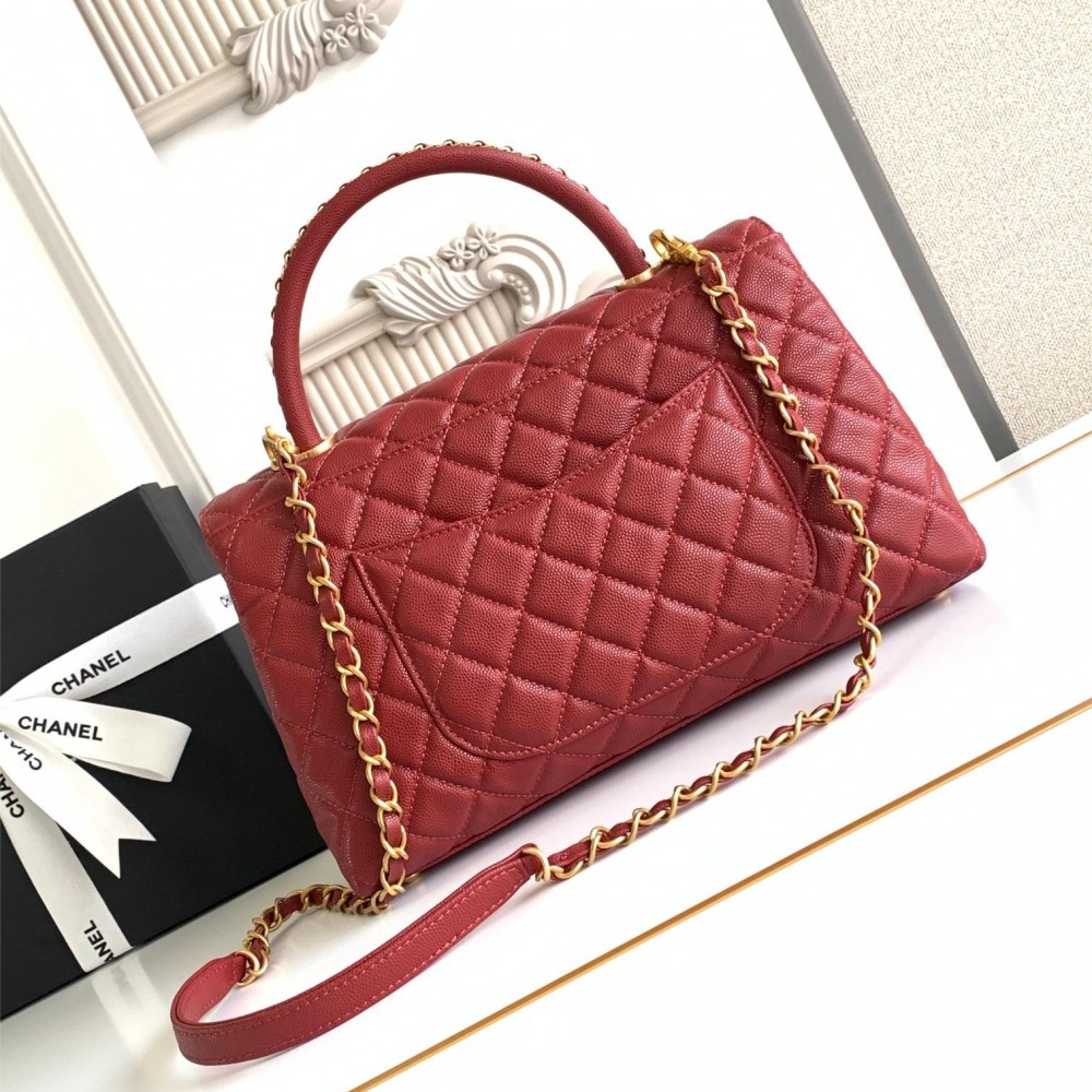 Chanel Classic Red Diamond Check Large Classic Flap Chain Bag Chanel Classic Red Diamond Check Large Classic Flap Chain Bag