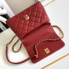 Chanel Classic Red Diamond Check Small Classic Flap Chain Bag Chanel Classic Red Diamond Check Small Classic Flap Chain Bag