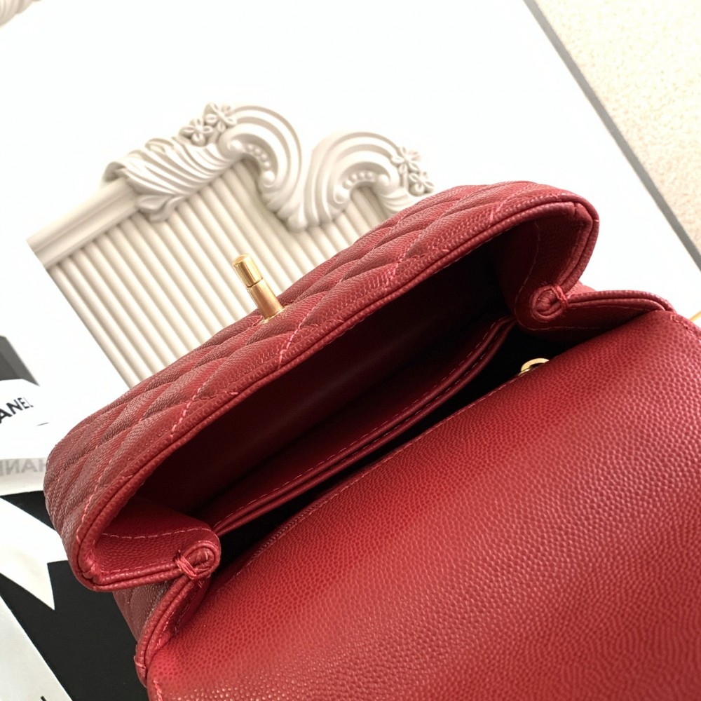 Chanel Classic Red Diamond Check Small Classic Flap Chain Bag Chanel Classic Red Diamond Check Small Classic Flap Chain Bag