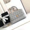 Chanel Classic Light Green Diamond Check Medium Classic Flap Chain Bag Chanel Classic Light Green Diamond Check Medium Classic Flap Chain Bag