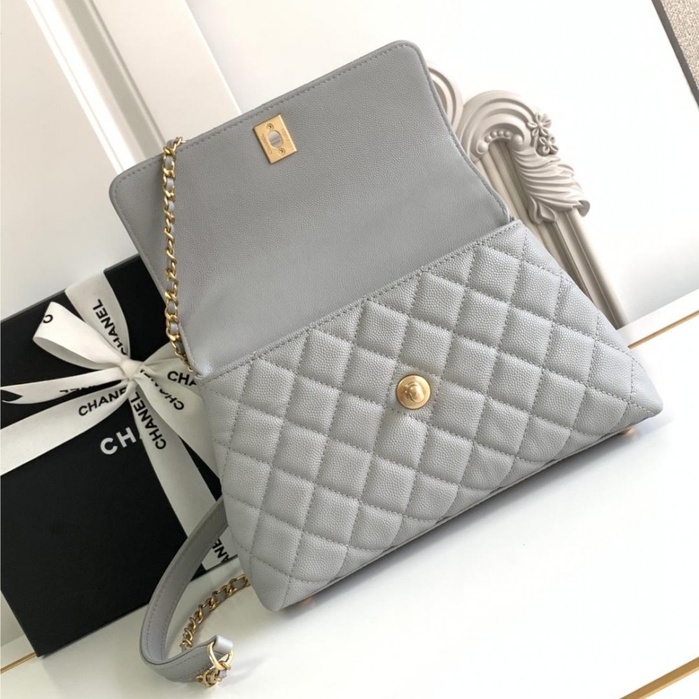 Chanel Classic Light Green Diamond Check Large Classic Flap Chain Bag Chanel Classic Light Green Diamond Check Large Classic Flap Chain Bag