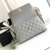 Chanel Classic Light Green Diamond Check Large Classic Flap Chain Bag Chanel Classic Light Green Diamond Check Large Classic Flap Chain Bag
