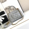 Chanel Classic Light Green Diamond Check Small Classic Flap Chain Bag Chanel Classic Light Green Diamond Check Small Classic Flap Chain Bag
