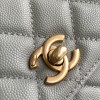 Chanel Classic Light Green Diamond Check Large Classic Flap Chain Bag Chanel Classic Light Green Diamond Check Large Classic Flap Chain Bag