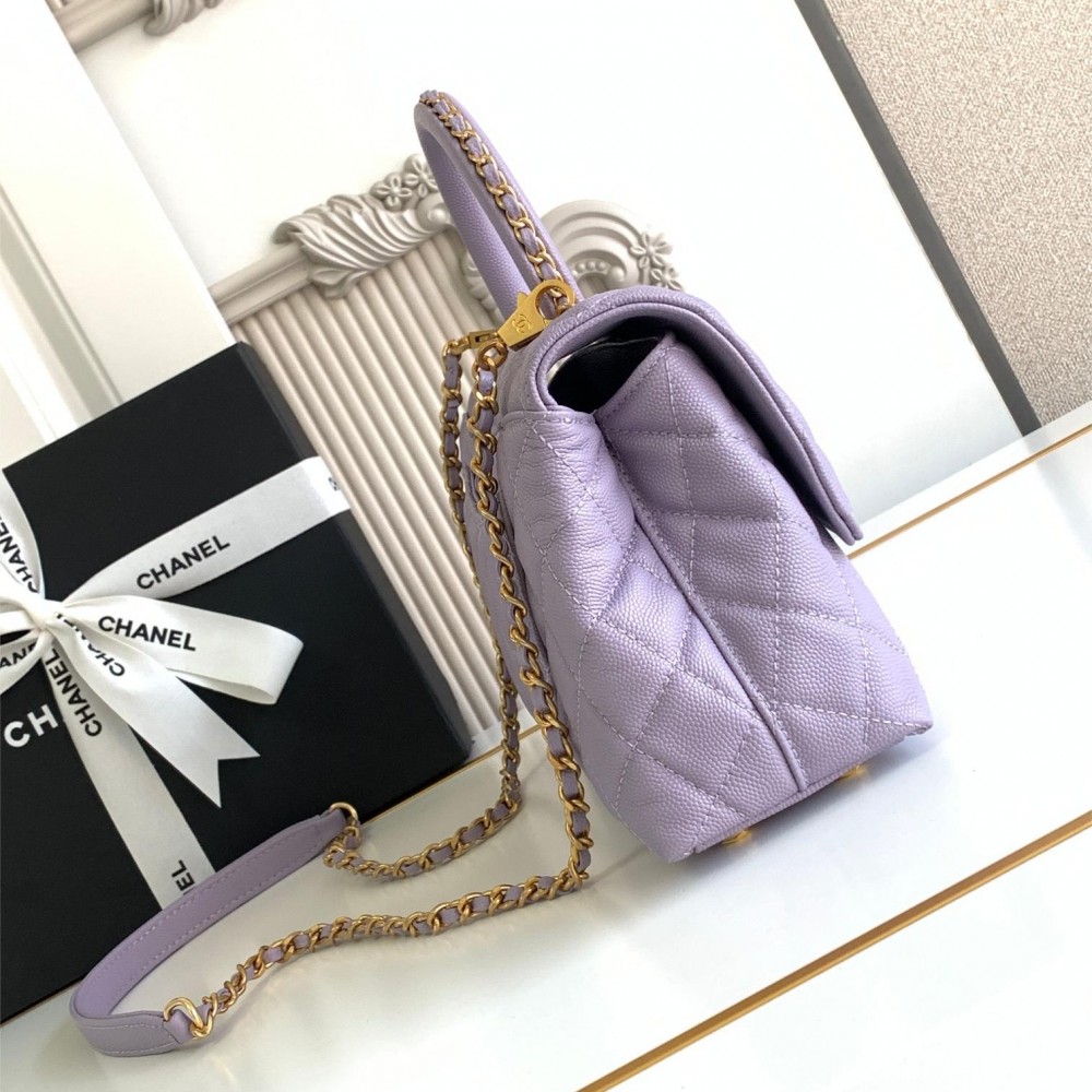 Chanel Classic Violet Diamond Check Medium Classic Flap Chain Bag Chanel Classic Violet Diamond Check Medium Classic Flap Chain Bag