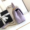 Chanel Classic Violet Diamond Check Medium Classic Flap Chain Bag Chanel Classic Violet Diamond Check Medium Classic Flap Chain Bag