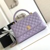 Chanel Classic Violet Diamond Check Large Classic Flap Chain Bag Chanel Classic Violet Diamond Check Large Classic Flap Chain Bag