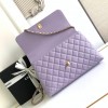 Chanel Classic Violet Diamond Check Large Classic Flap Chain Bag Chanel Classic Violet Diamond Check Large Classic Flap Chain Bag