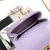 Chanel Classic Violet Diamond Check Small Classic Flap Chain Bag Chanel Classic Violet Diamond Check Small Classic Flap Chain Bag