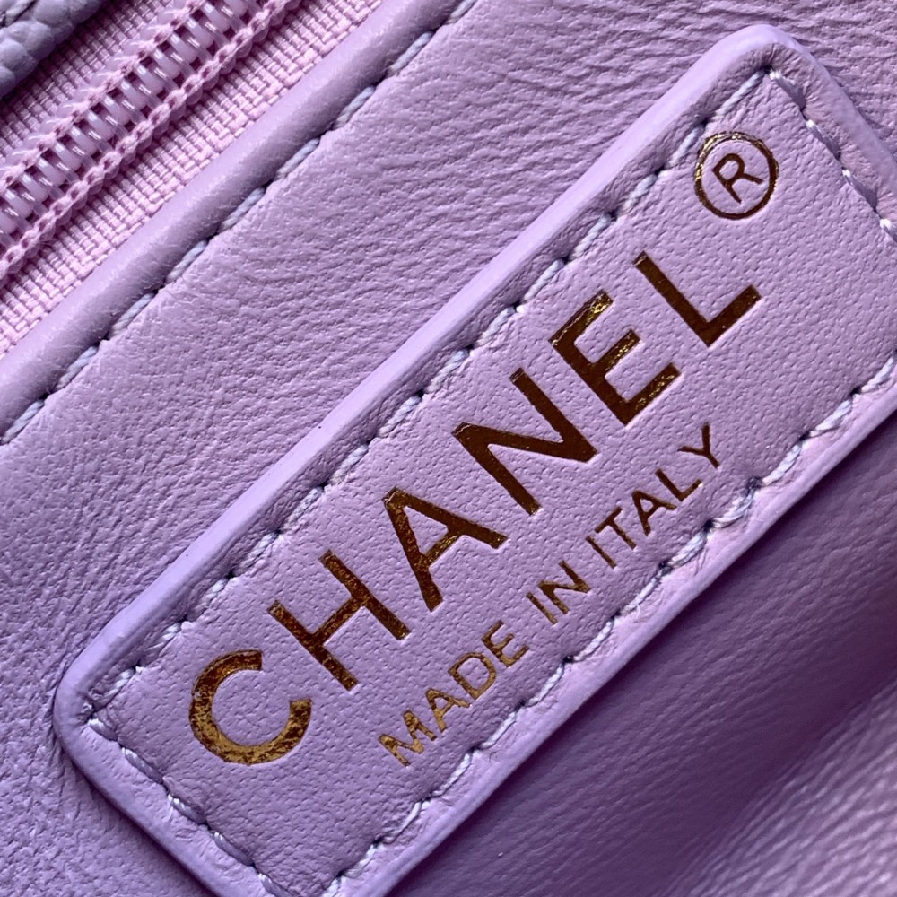 Chanel Classic Violet Diamond Check Small Classic Flap Chain Bag Chanel Classic Violet Diamond Check Small Classic Flap Chain Bag