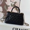 Chanel Classic Pure Black Diamond Check Medium Classic Flap Chain Bag Chanel Classic Pure Black Diamond Check Medium Classic Flap Chain Bag