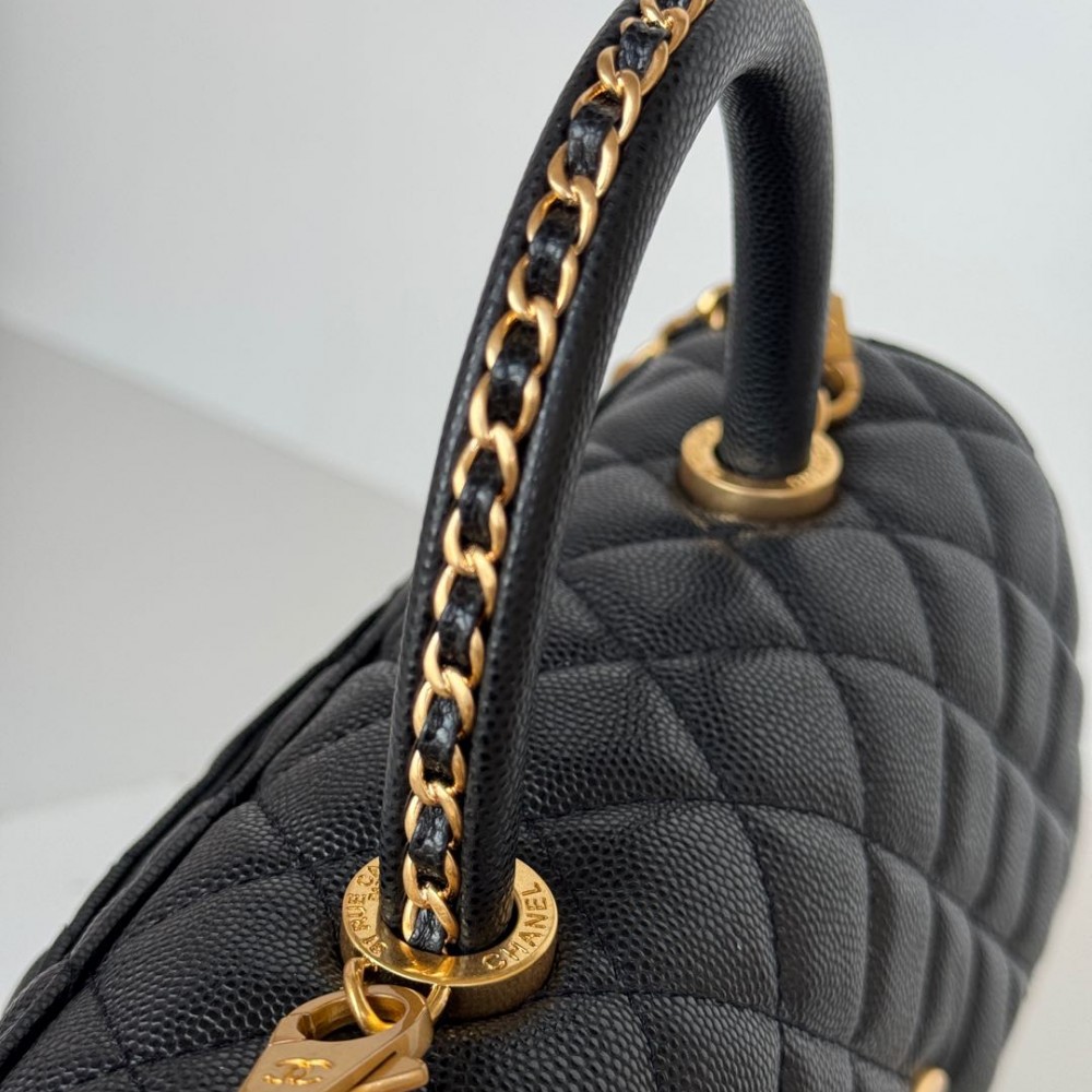 Chanel Classic Pure Black Diamond Check Medium Classic Flap Chain Bag Chanel Classic Pure Black Diamond Check Medium Classic Flap Chain Bag