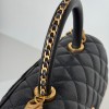 Chanel Classic Pure Black Diamond Check Medium Classic Flap Chain Bag Chanel Classic Pure Black Diamond Check Medium Classic Flap Chain Bag