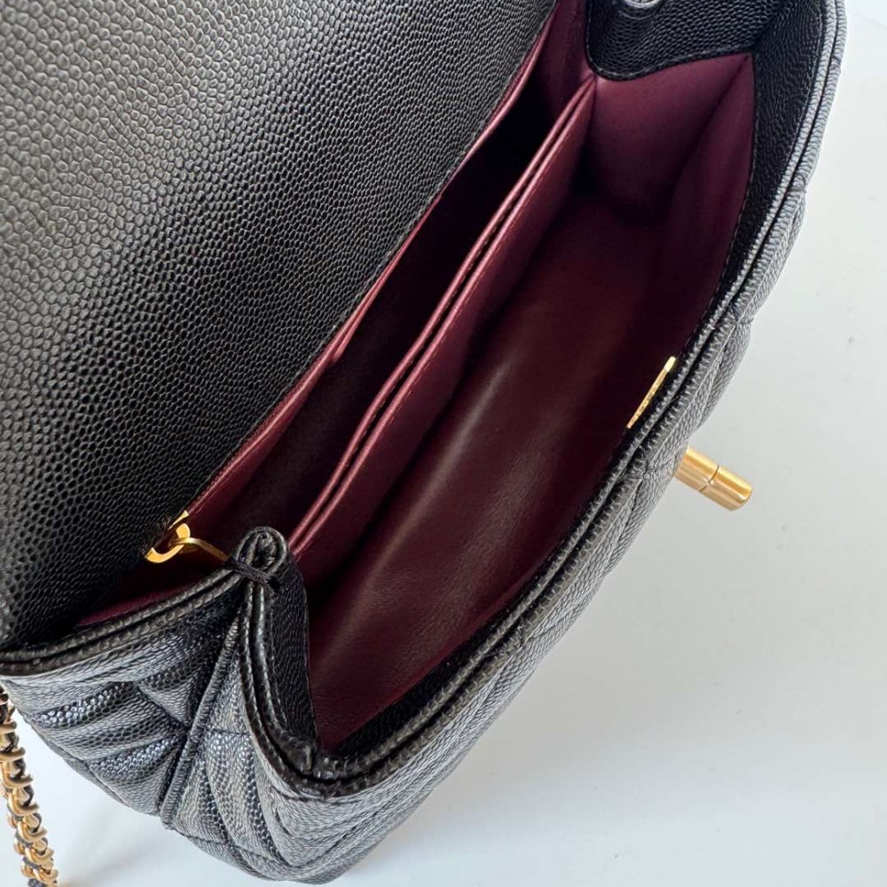 Chanel Classic Pure Black Diamond Check Medium Classic Flap Chain Bag Chanel Classic Pure Black Diamond Check Medium Classic Flap Chain Bag