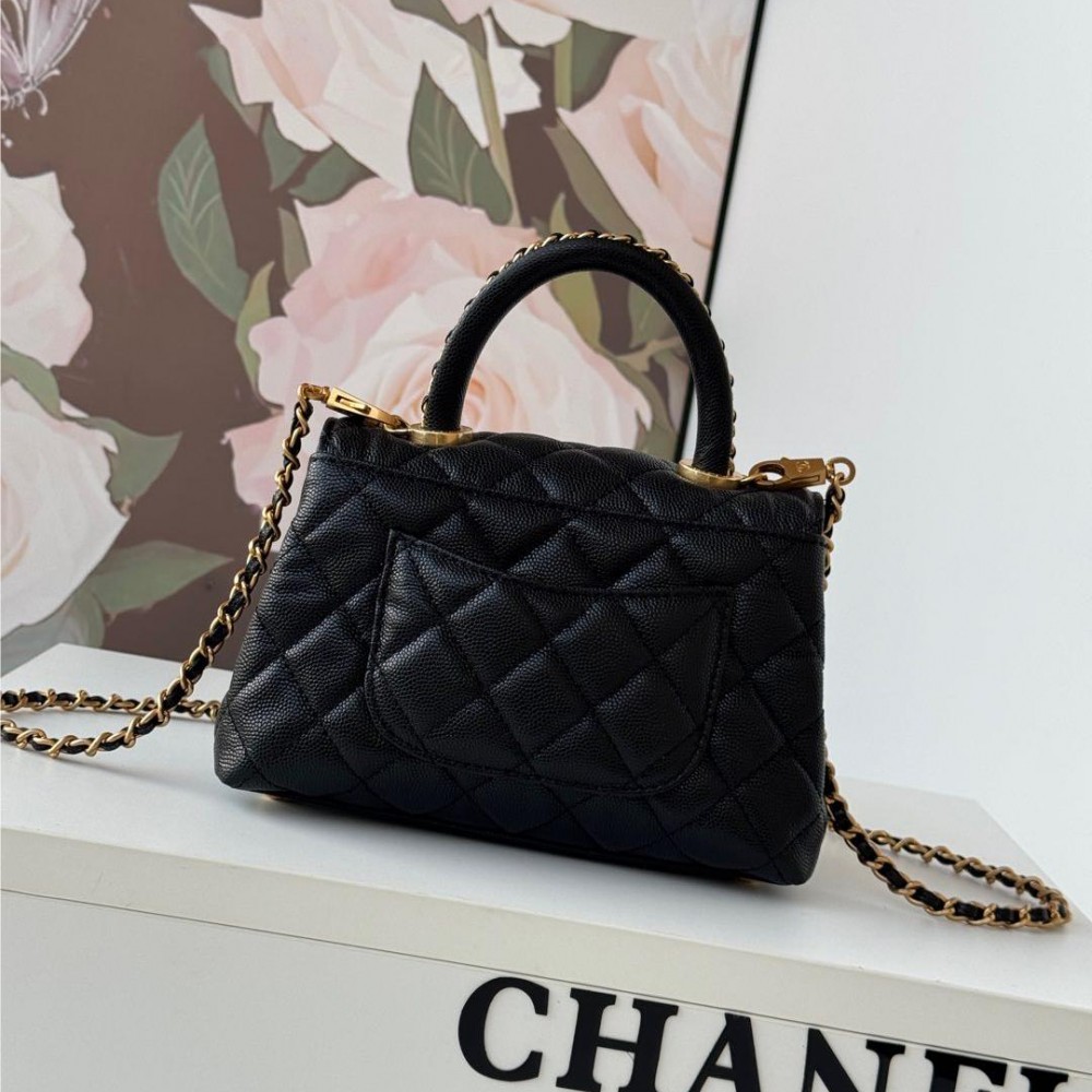 Chanel Classic Black Diamond Check Small Classic Flap Chain Bag Chanel Classic Black Diamond Check Small Classic Flap Chain Bag