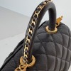 Chanel Classic Black Diamond Check Small Classic Flap Chain Bag Chanel Classic Black Diamond Check Small Classic Flap Chain Bag