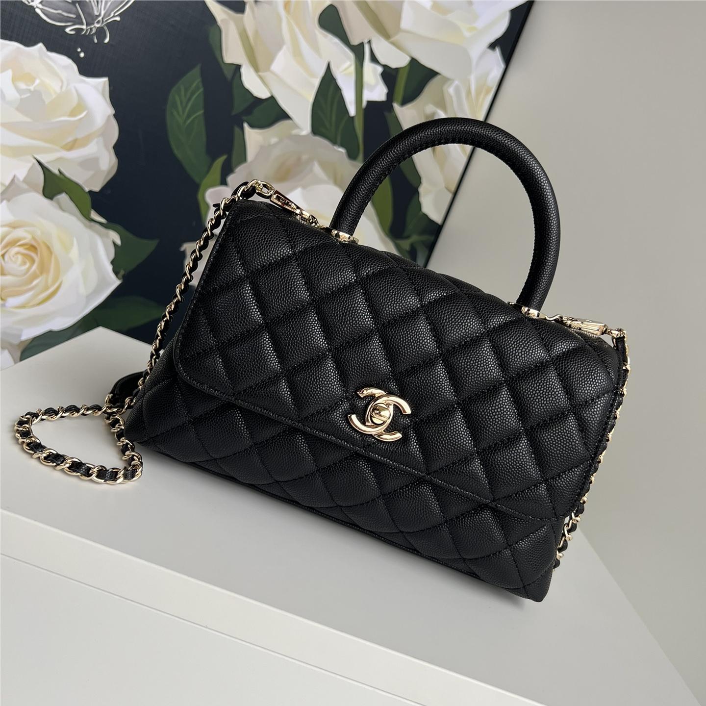 Chanel Classic Diamond Check Pure Black Medium Classic Flap Chain Bag Chanel Classic Diamond Check Pure Black Medium Classic Flap Chain Bag