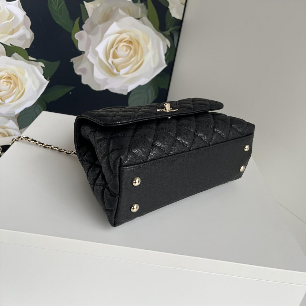 Chanel Classic Diamond Check Pure Black Medium Classic Flap Chain Bag Chanel Classic Diamond Check Pure Black Medium Classic Flap Chain Bag