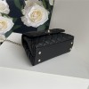 Chanel Classic Diamond Check Pure Black Medium Classic Flap Chain Bag Chanel Classic Diamond Check Pure Black Medium Classic Flap Chain Bag