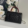 Chanel Classic Diamond Check Pure Black Medium Classic Flap Chain Bag Chanel Classic Diamond Check Pure Black Medium Classic Flap Chain Bag