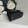 Chanel Classic Diamond Check Pure Black Medium Classic Flap Chain Bag Chanel Classic Diamond Check Pure Black Medium Classic Flap Chain Bag