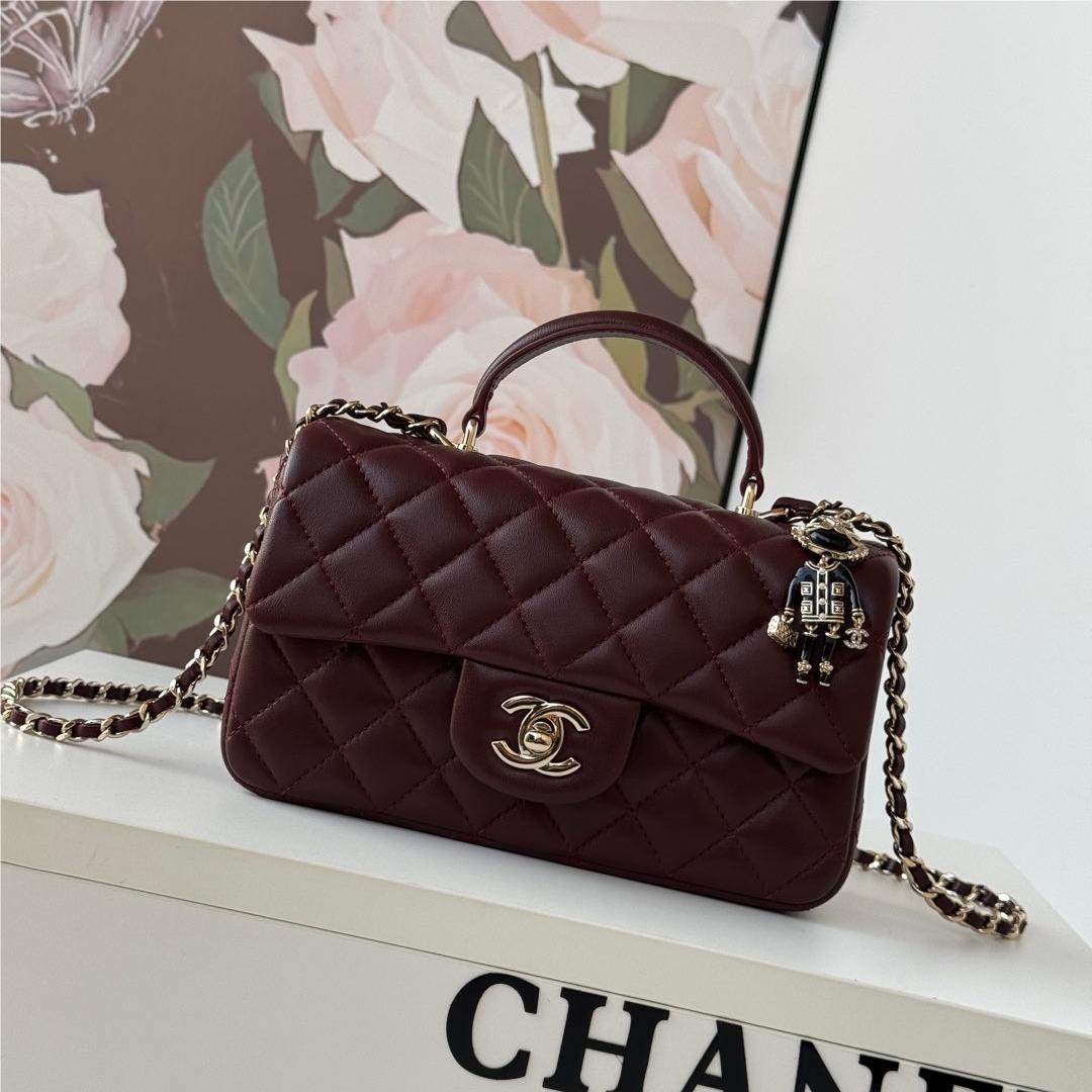 Chanel Classic Flap Bag in Crimson Red Chanel Classic Flap Bag in Crimson Red